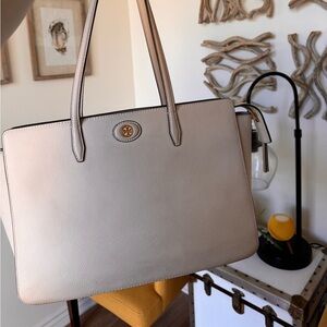 Cream Tory Burch Tote